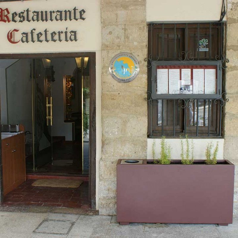 Jardinera paperera en corten